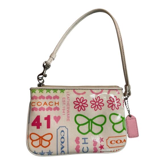Coach Multicolor Graphic Print Wristlet - Picture 1 of 10